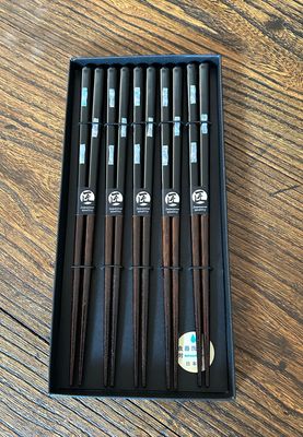 Chopstick Gift Box - 5 Pairs - 23 cm - Abalone Shell Design