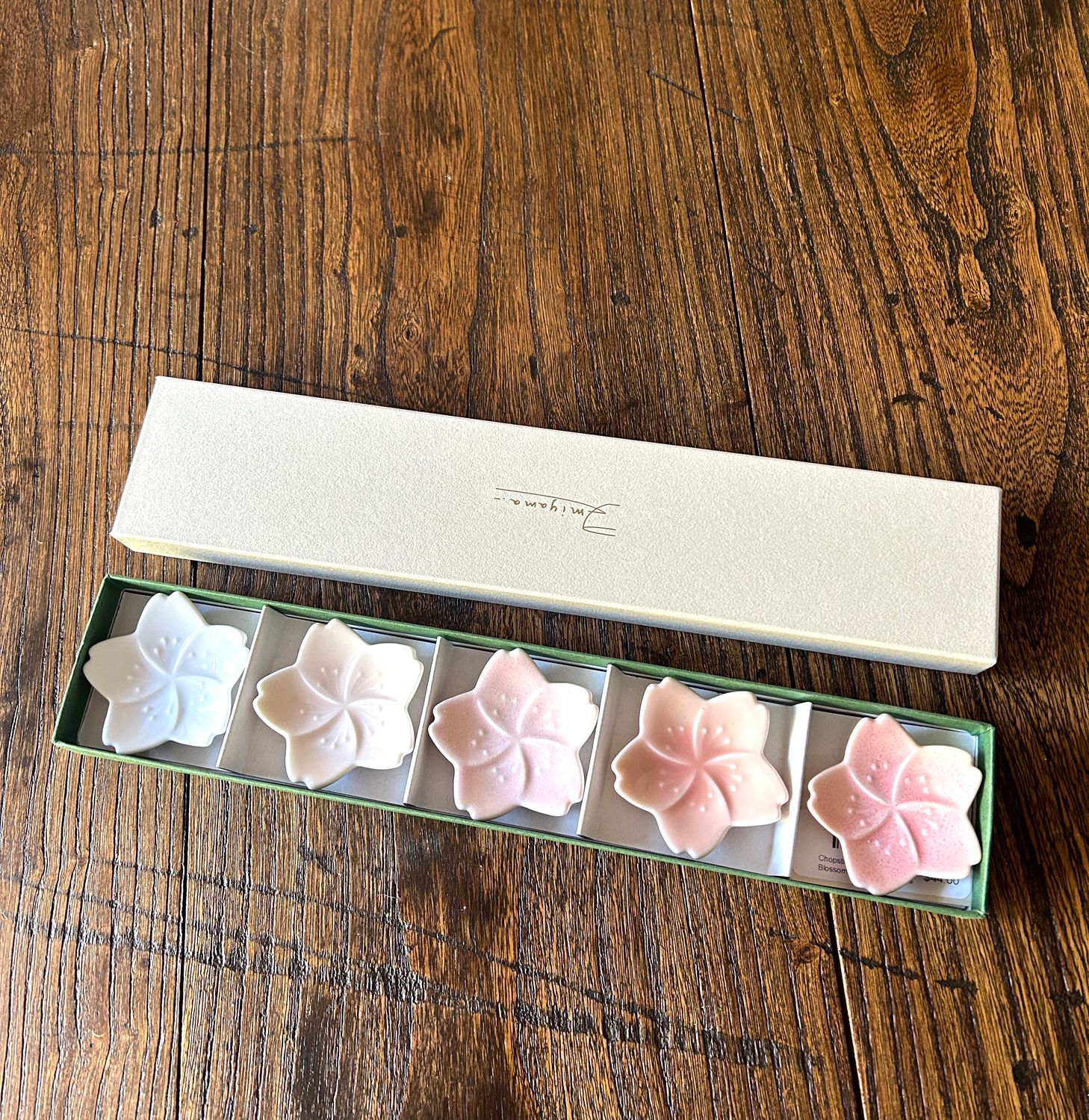 Chopstick Rest  - Cherry Blossom  -  set of five pieces