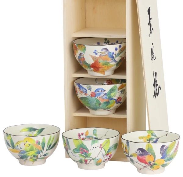 Chidori Bird 5 Bowl Gift Set(百千鳥お椀５種セット)