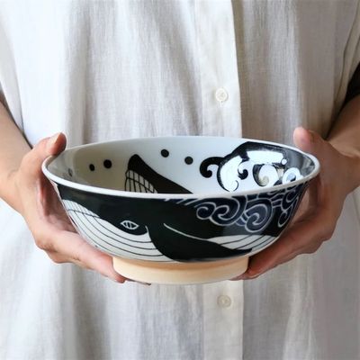 Whale 21 cm Large Bowl(なみくじら21cmボウル）