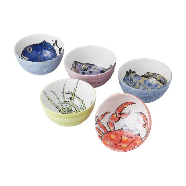 Ocean Story 11.5 cm Bowl Set(海物語茶碗セット）