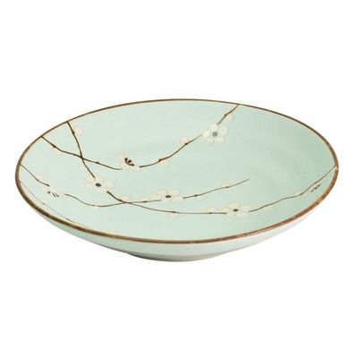 Early Spring 23 cm Deep Dinner Plate/Mint (早春23cm深皿　ミント）