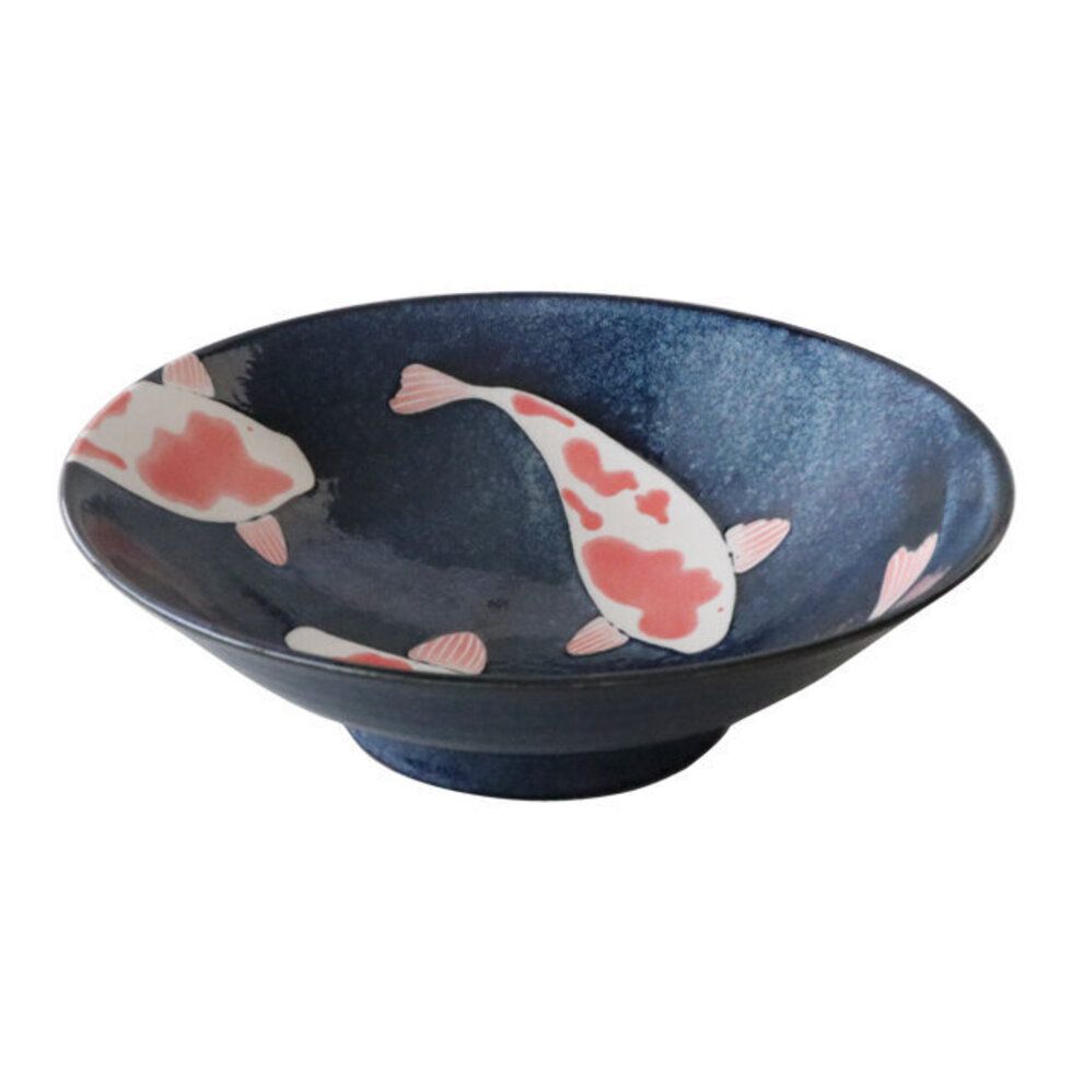 Aizome Koi Carp 25 cm Bowl in Gift Box
