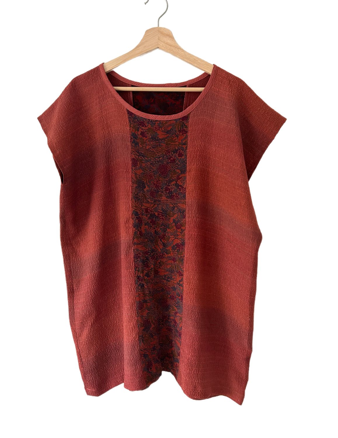 Upcycled Silk Kimono Top - Pink Komon