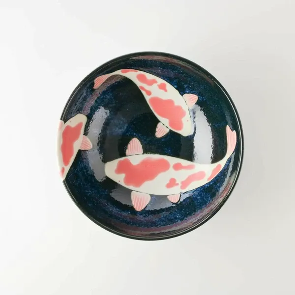 Aizome Koi Carp 21.5 cm Bowl