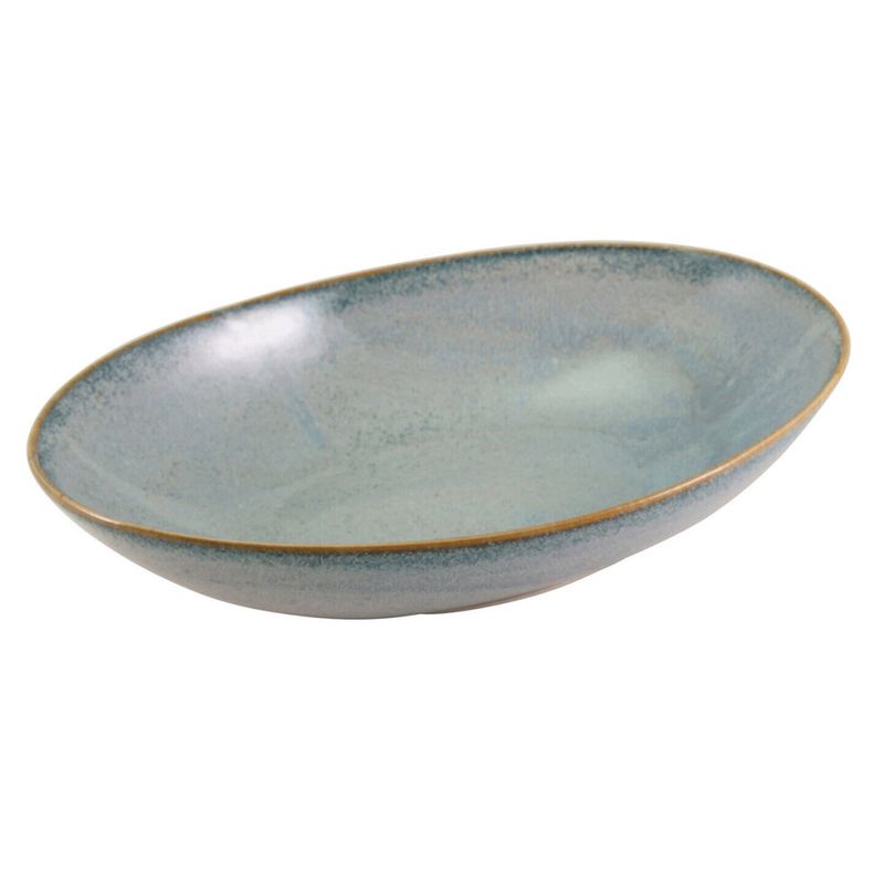 Wabisabi  Deep Oval Plate- Pearl Blue
