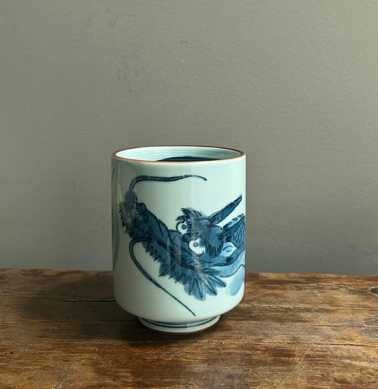 Hasami Ware Handpainted Dragon Cup