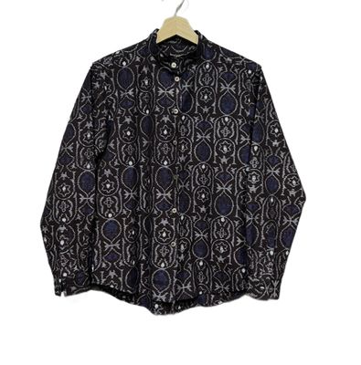Upcycled Kasuri Cotton Kimono Shirt