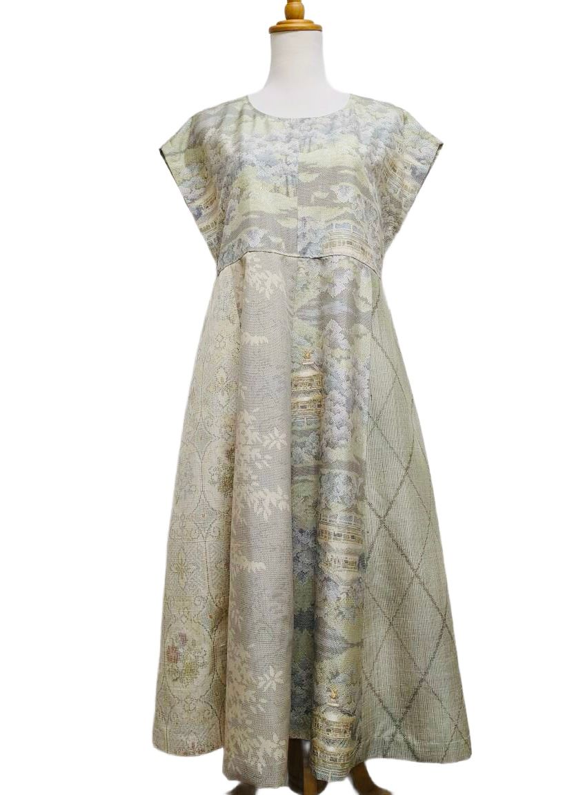 Oshima Silk Panel Dress - Golden Pavilion