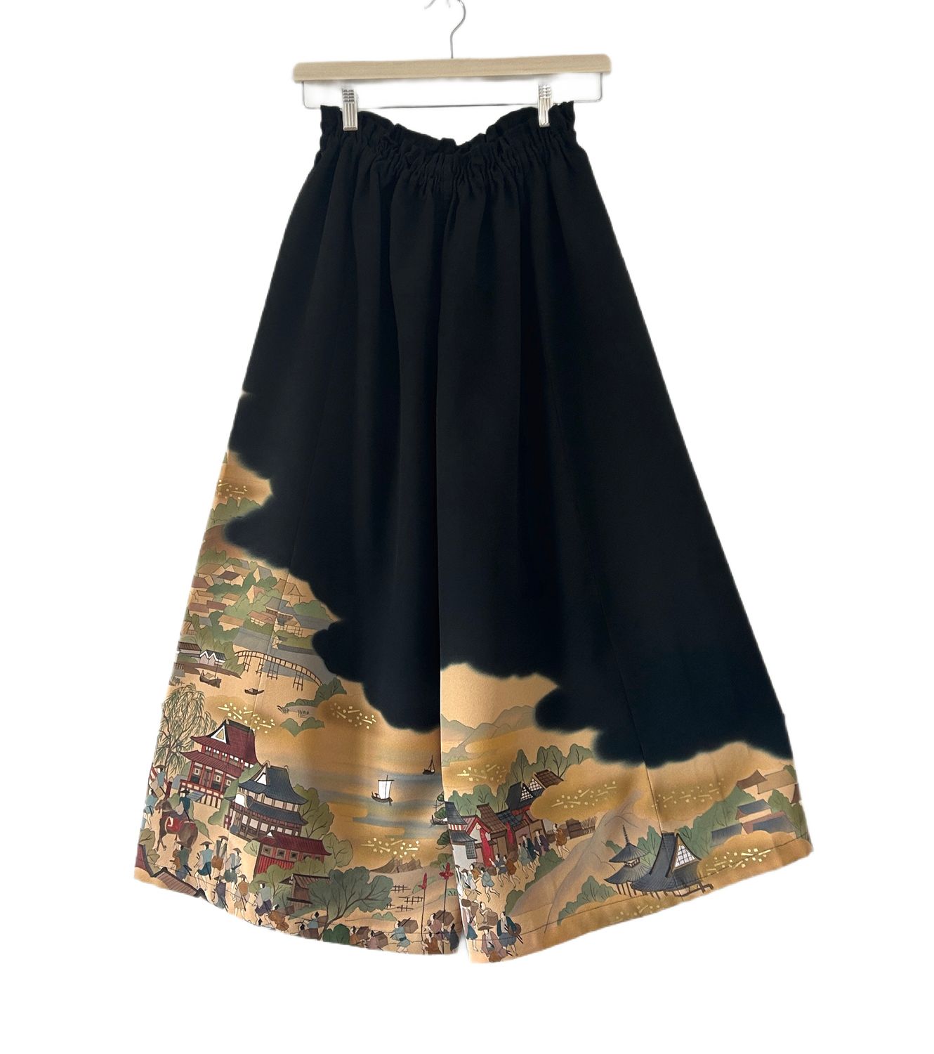 Upcycled Silk Kimono Pants - Daimyo Procession