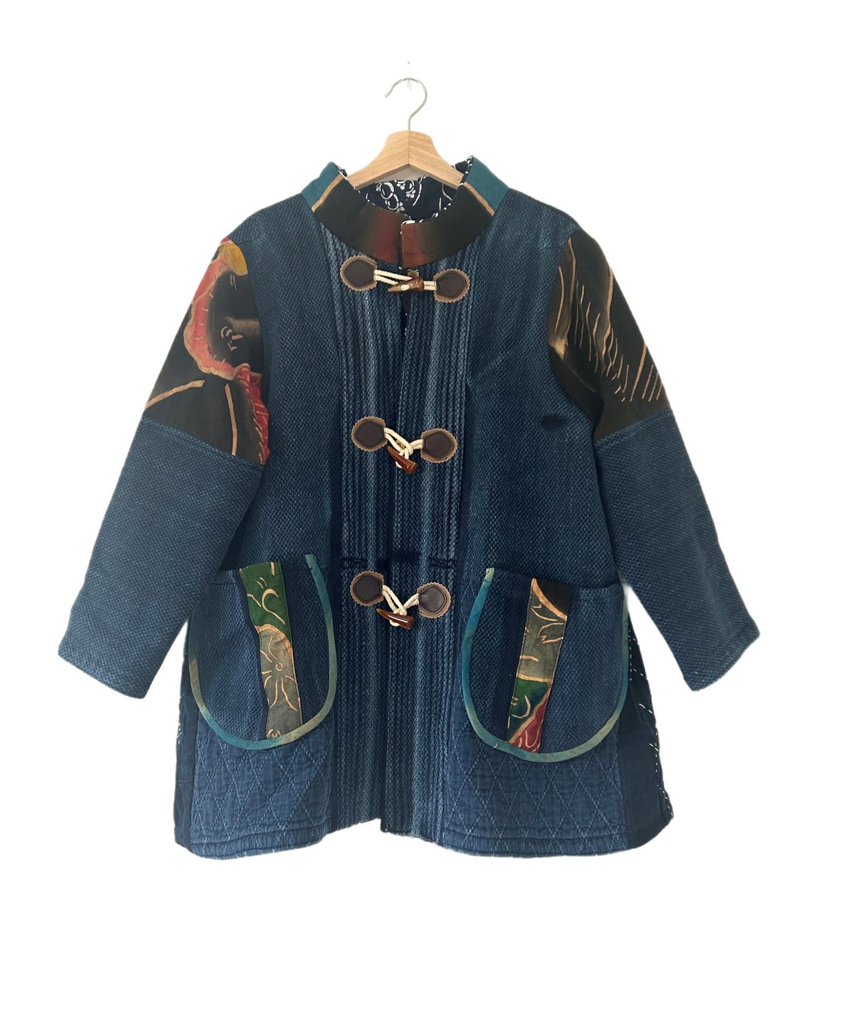Upcycled Kendo Gear &amp; Kasuri Jacket with Sashiko Stitching