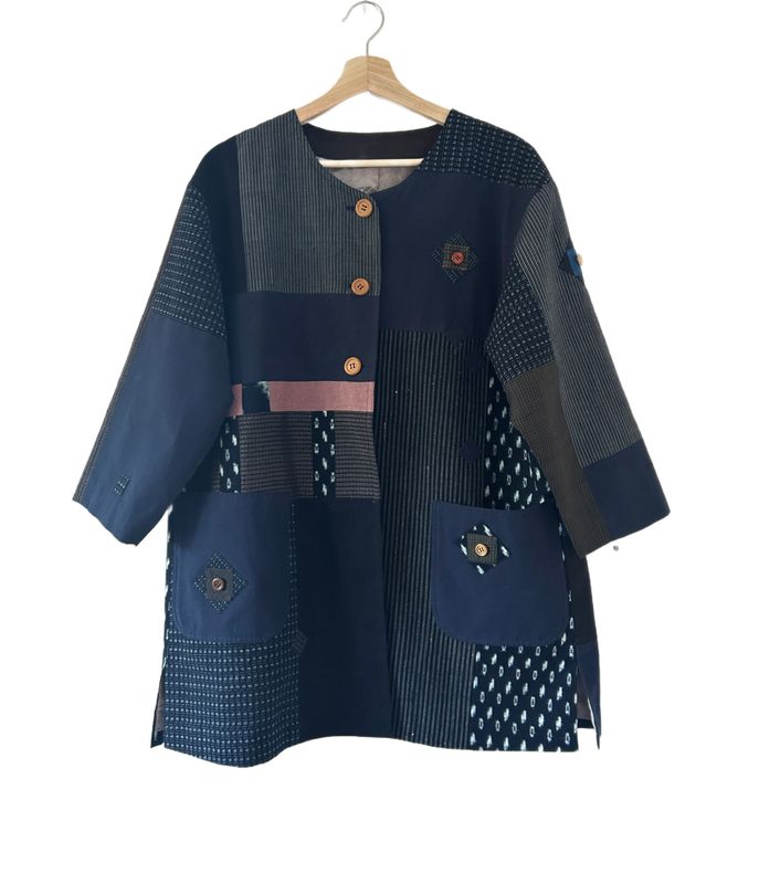 Upcycled Kasuri Cotton Jacket