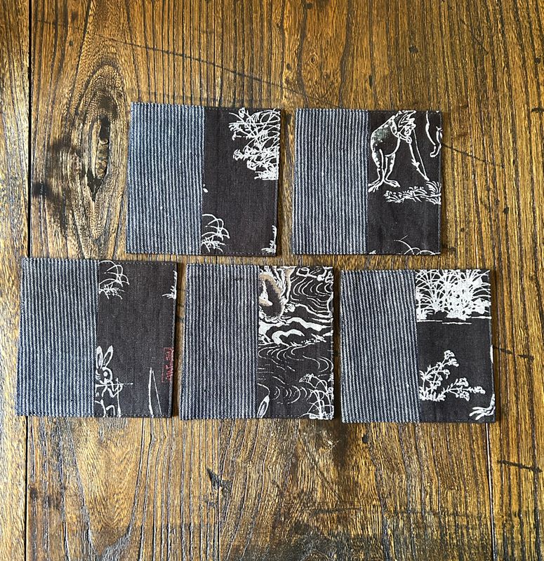 Chōjū-giga Linen Coaster