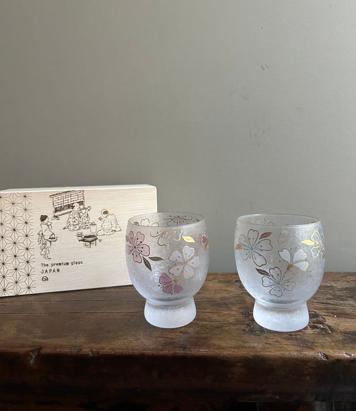 Cherry Blossom Sake Glass Set