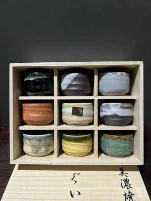 Mino Ware Sake Cup Set (9 Cups)