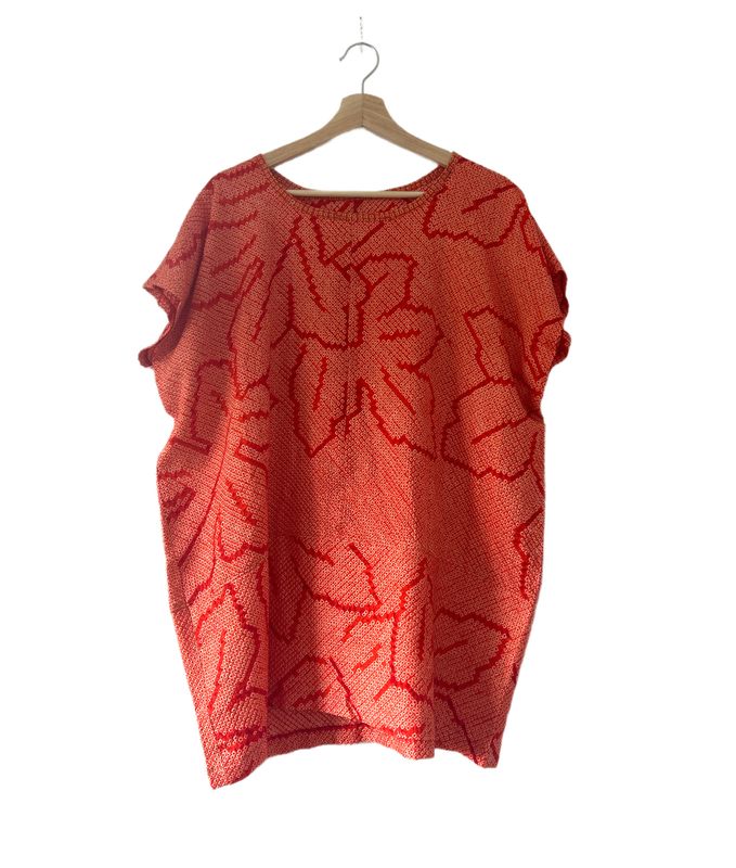 Shibori Tie Dye Top - Orange