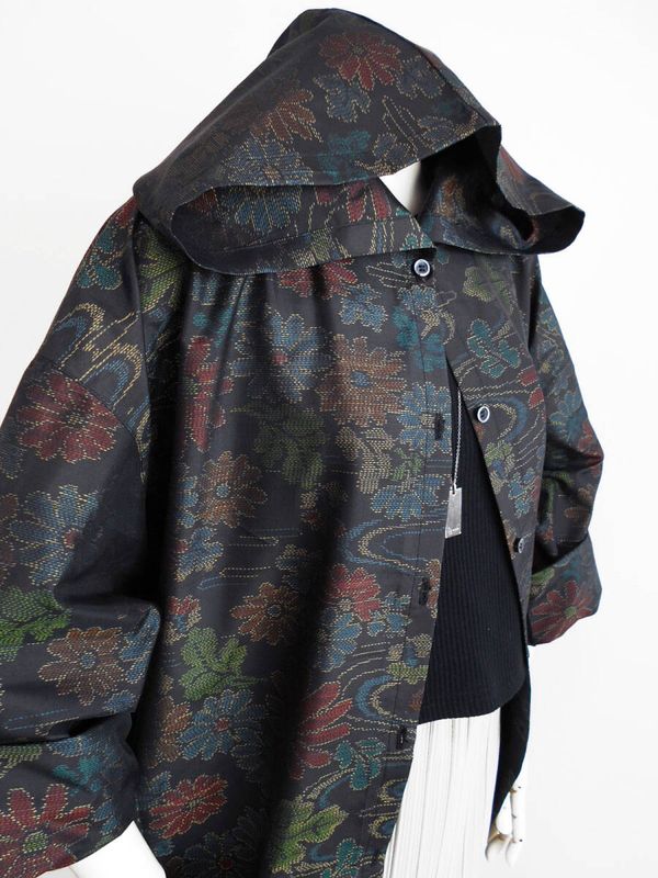 Upcycled Oshima Silk Hooded Shirt/Jacket