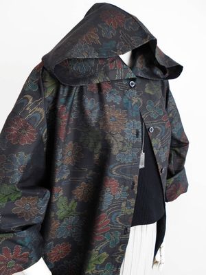 Upcycled Oshima Silk Hooded Shirt/Jacket