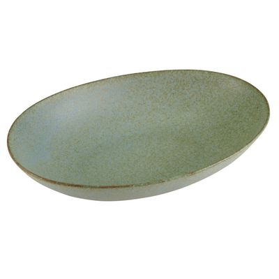 Wabisabi Deep  Oval Plate - Green