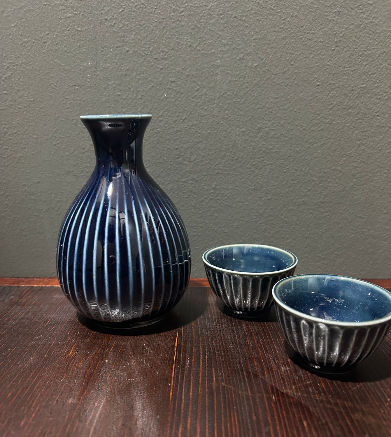 Mino Ware Sake Set (Bottle + 2 Cups)
