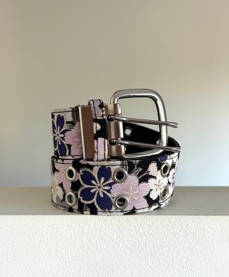 Kimono Inspired Belt - Cherry Blossoms/Pink &amp; Purple