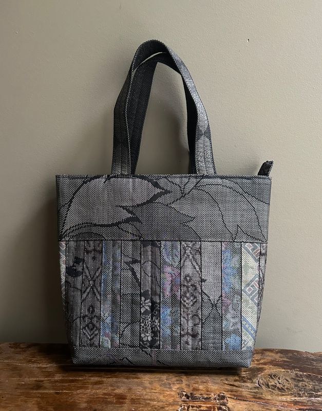 Upcycled  Oshima Silk Tote Bag