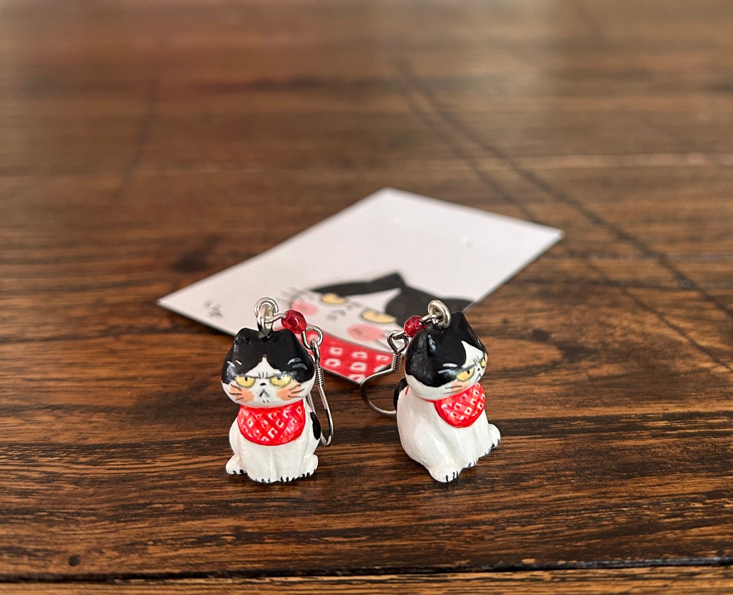 Mask Cat Earrings