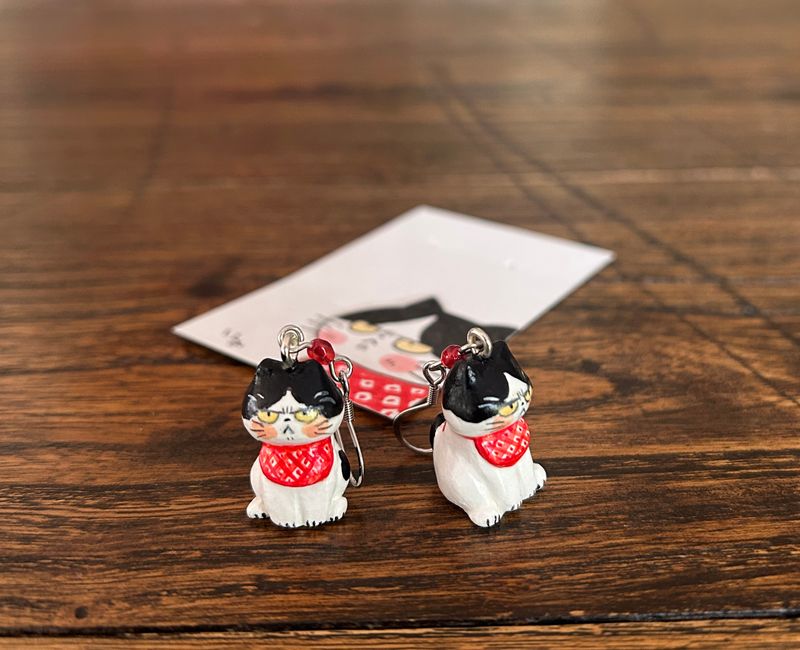 Mask Cat Earrings