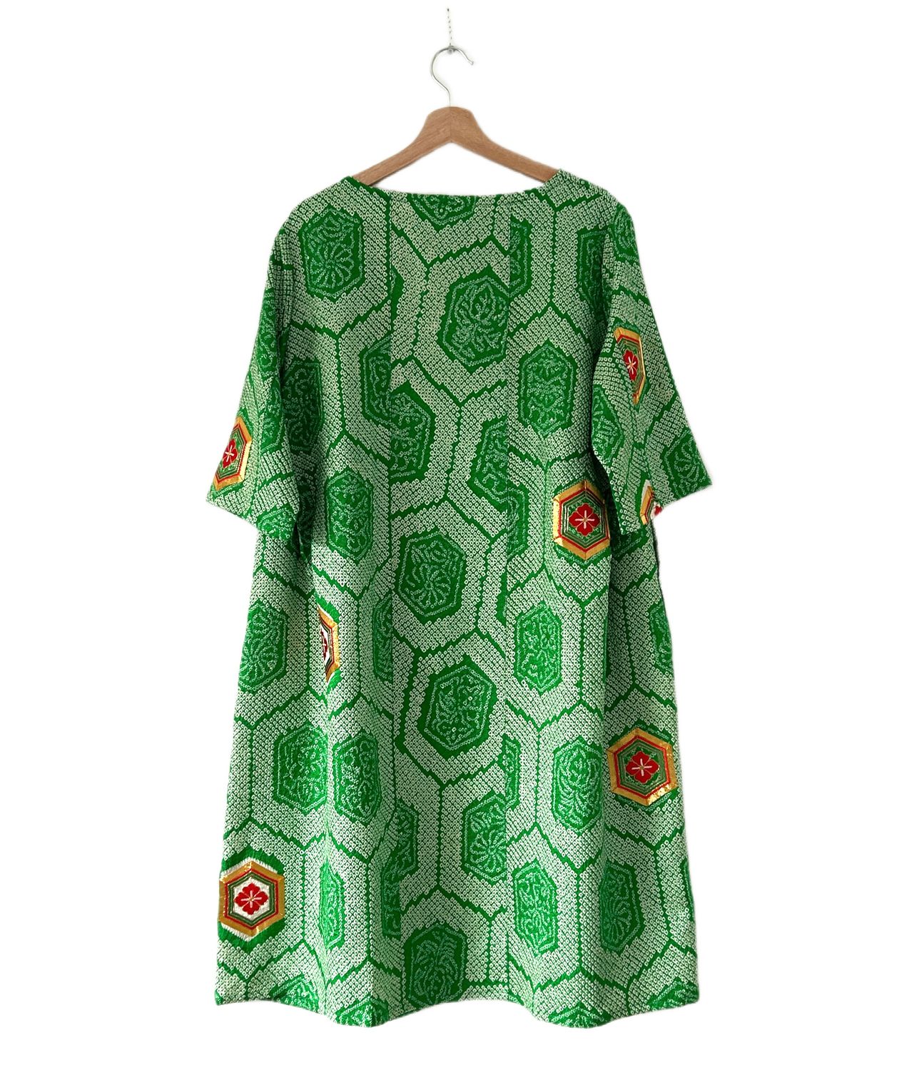 Upcycled  Tie Dye Silk Tunic – Tortoiseshell Embroidery