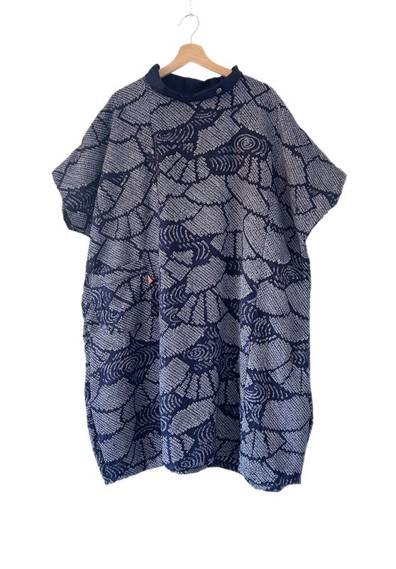 Shibori-dyed High Neck Tunic