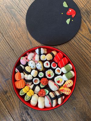 Chirimen Fabric Sushi Platter