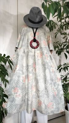 Vintage Oshima Silk Tunic Dress - Floral