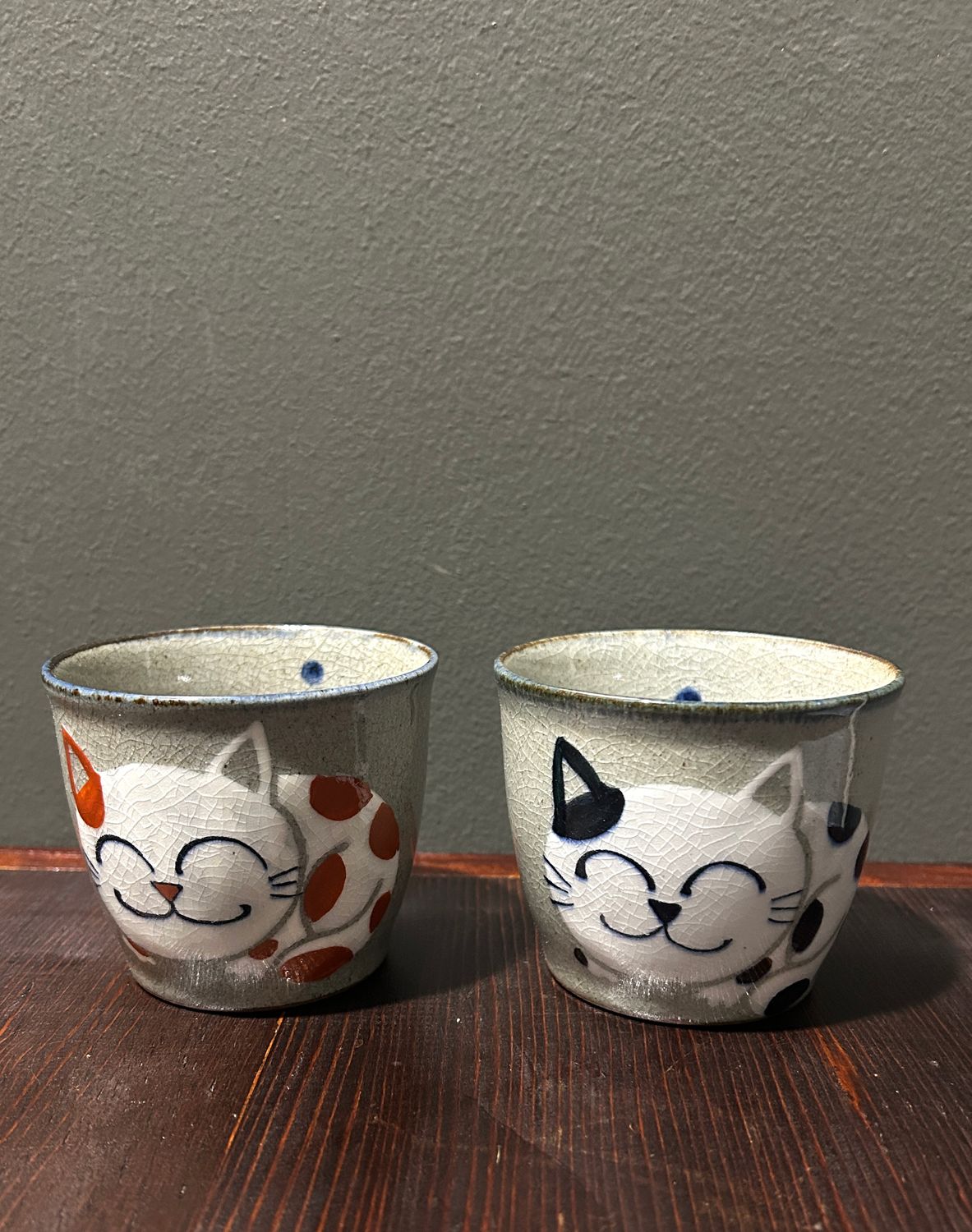 Hasami Ware Handpainted Cat Cup