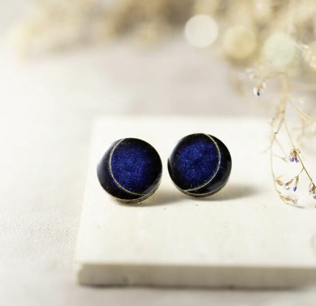 Mino Ware Tile Earrings - MIKLO Round - 3 Designs