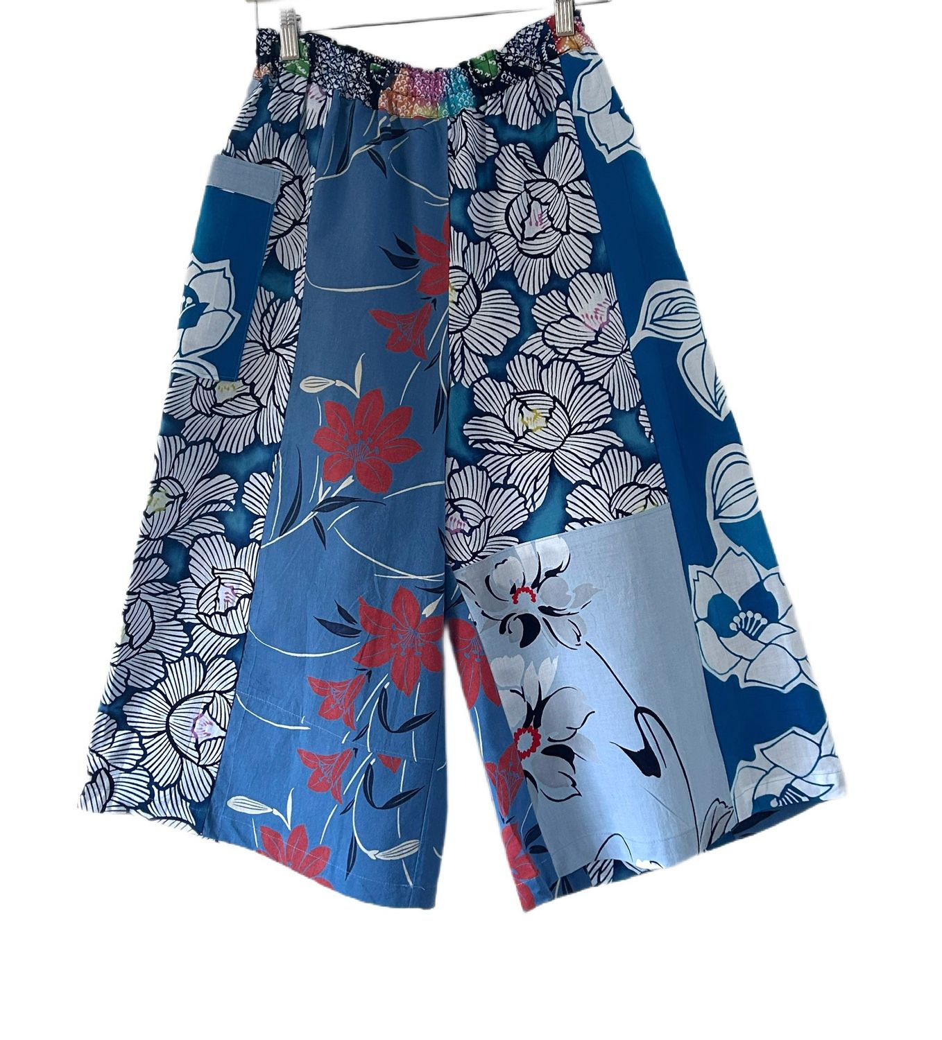 Upcycled Cotton Yukata Patchwork Culottes