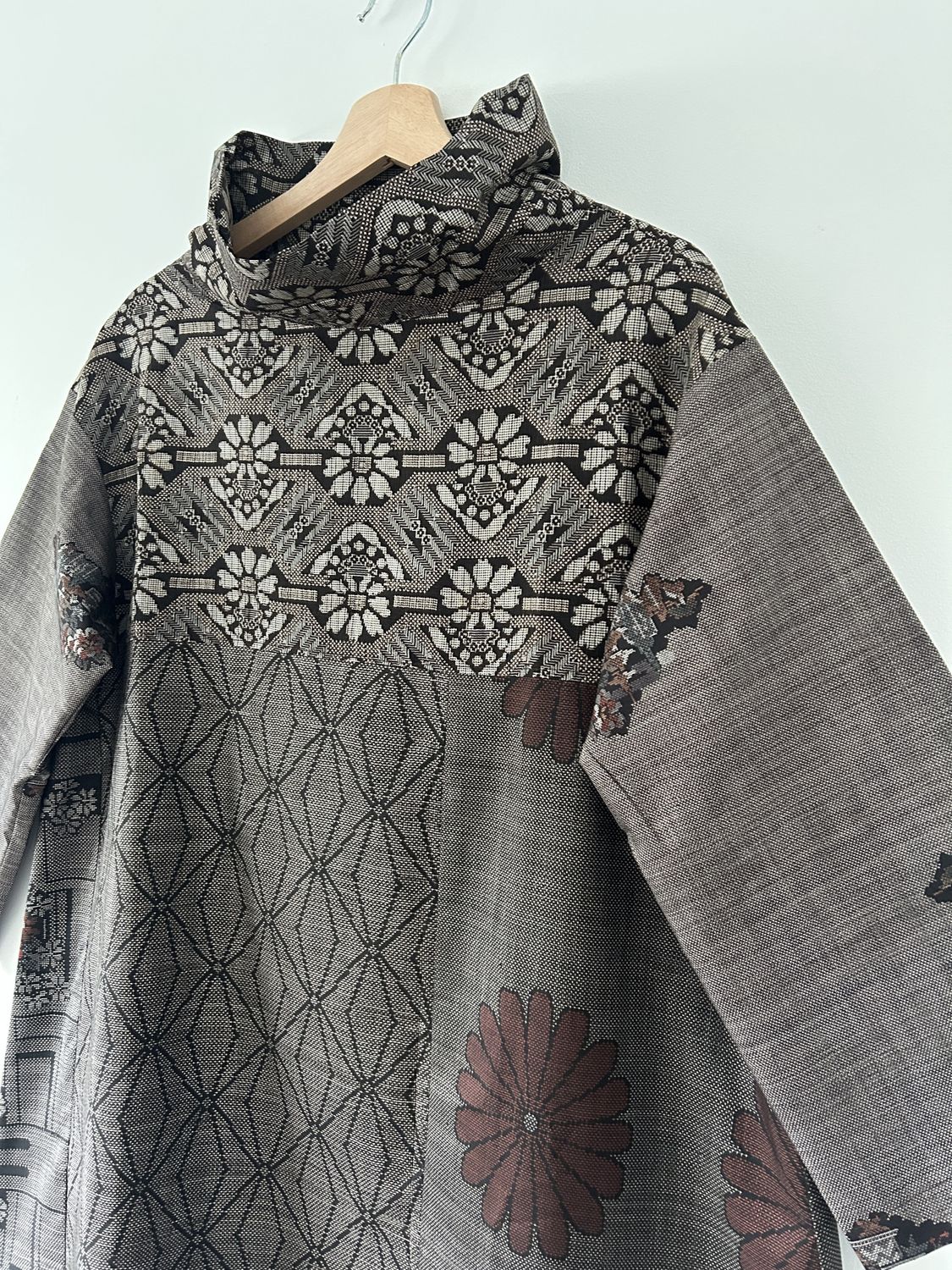 Upcycled Oshima Silk Panel Tunic Top