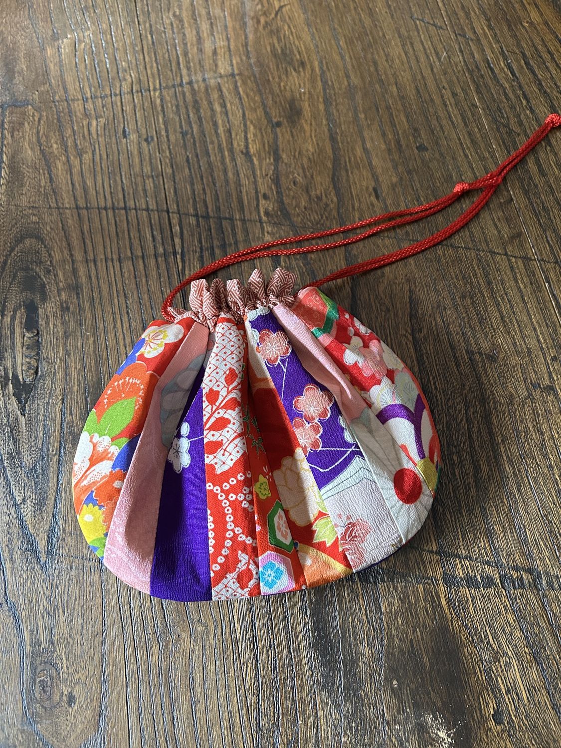 Silk Kimono Drawstring Pouch