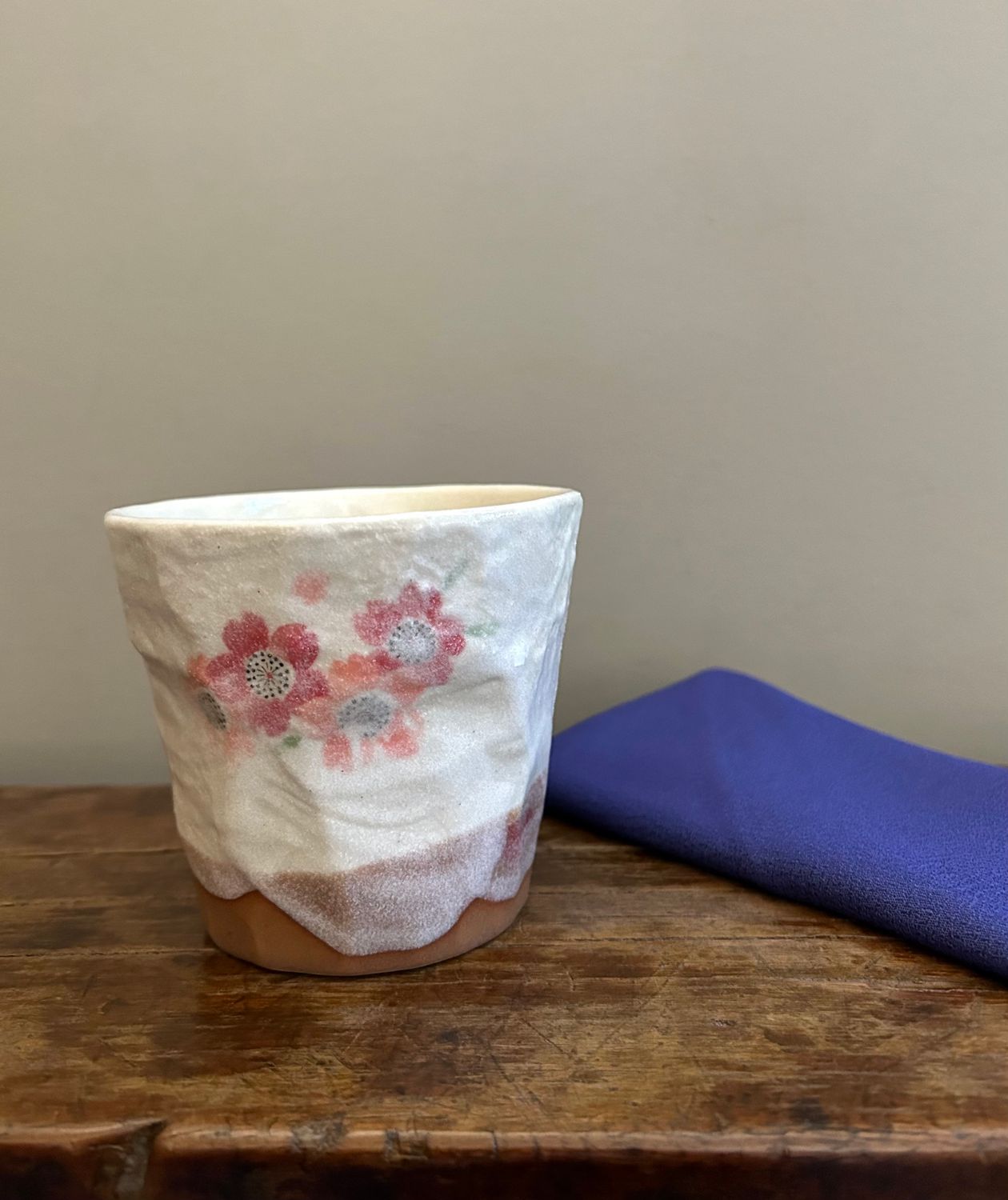 Cherry Blossom Cup with a Bag