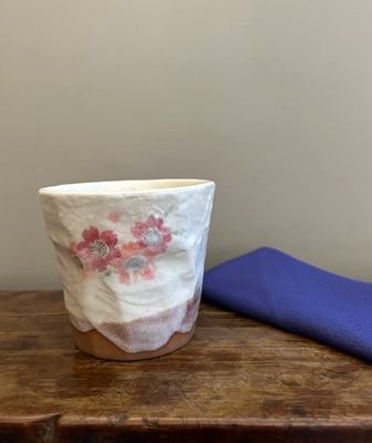 Cherry Blossom Cup with a Bag