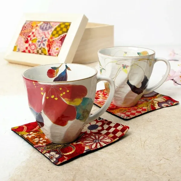 Hana Kairo Pair Mug Gift Set – Sasanqua / Magnolia