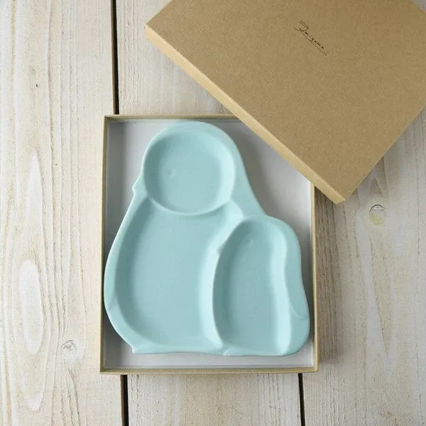 Mino Ware Divided Plate  - Penguin