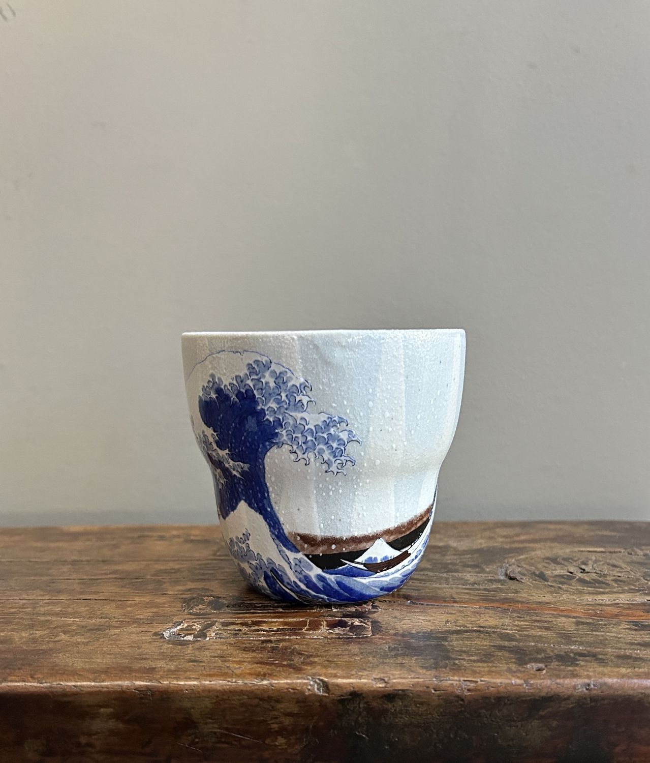 The Great Wave off Kanagawa Cup - Hand-painted Kutani Ware