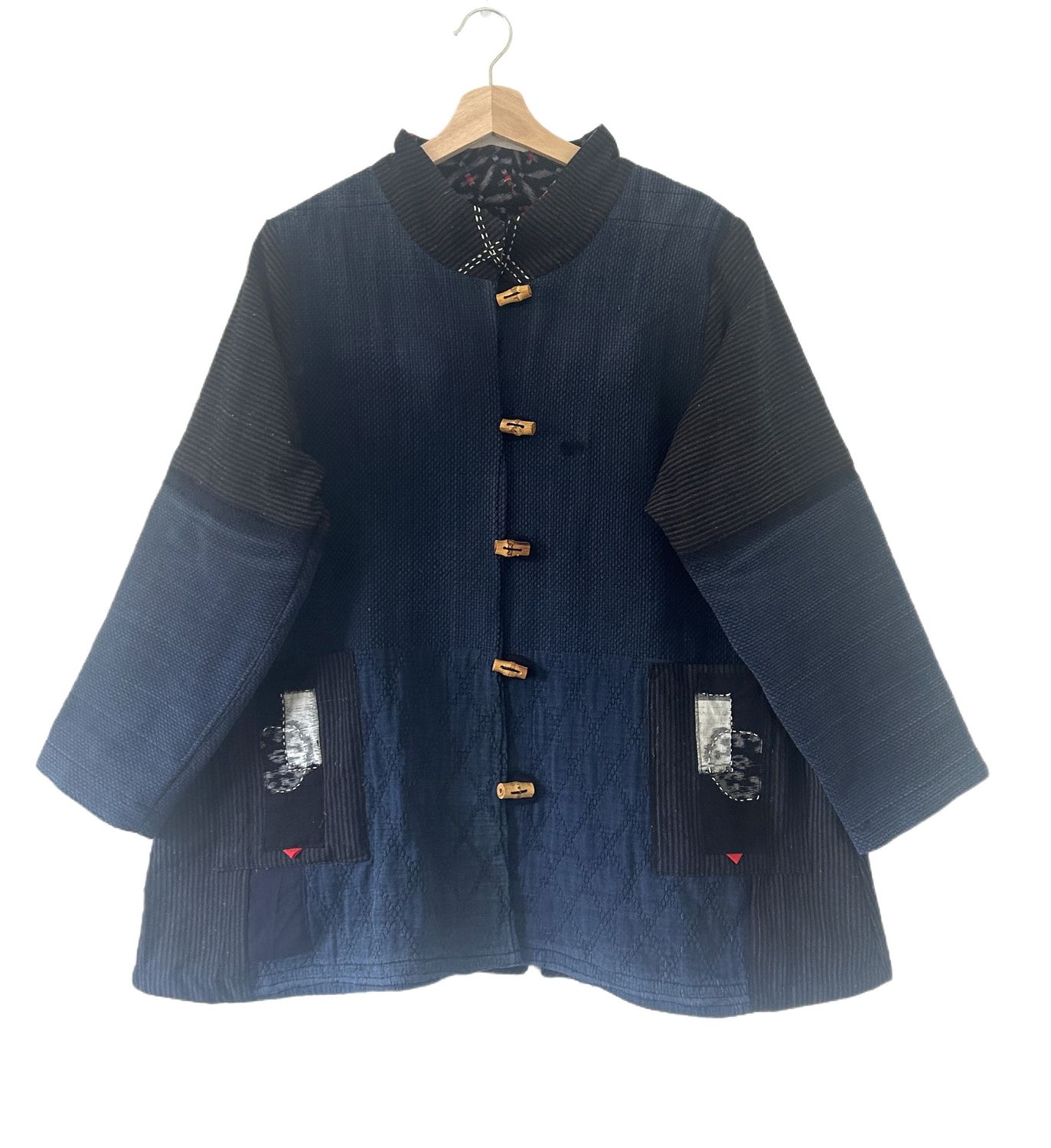 Upcycled Kendo Gear &amp; Kasuri Jacket with Sashiko Stitching