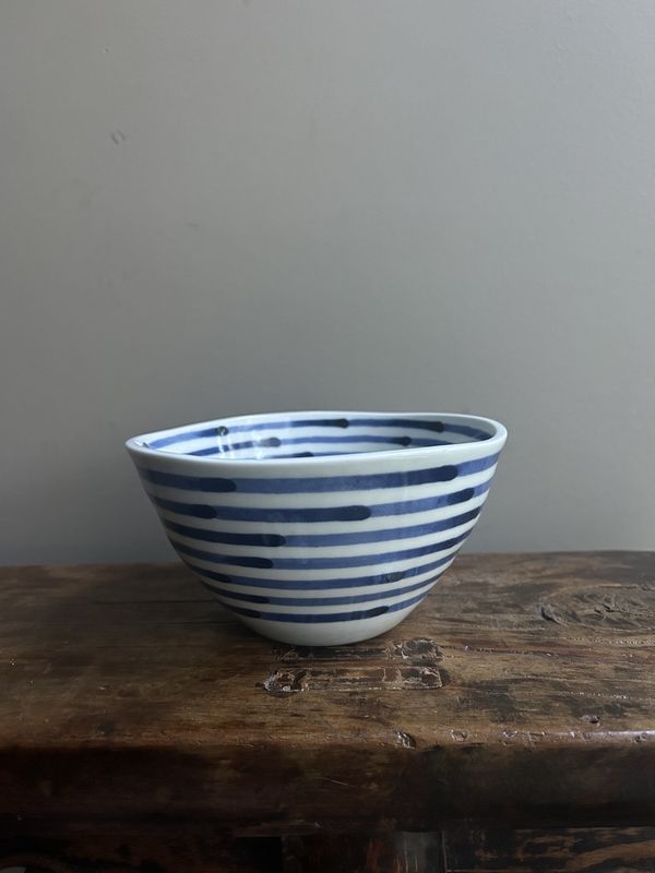 Hasami Ware 14.5cm Border Donburi Bowl