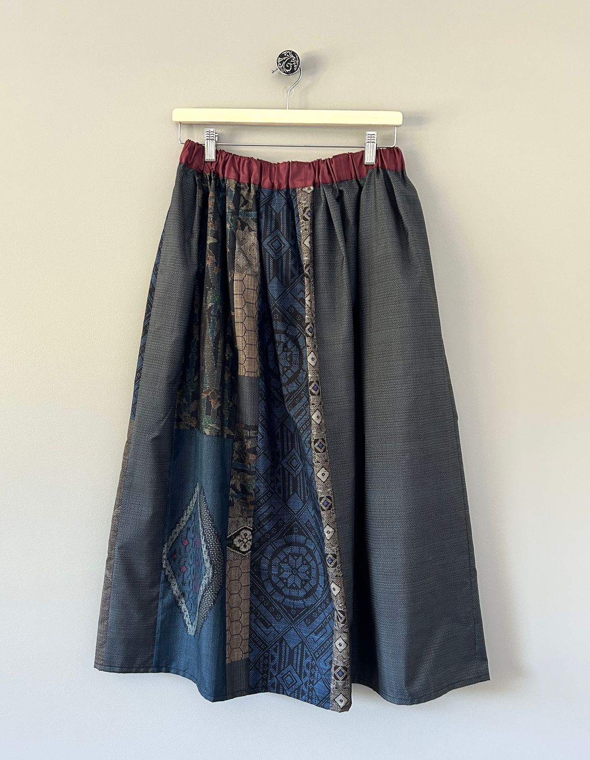 Oshima Silk Patchwork Skirt