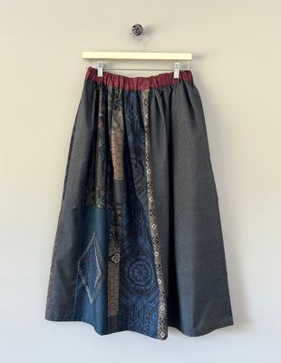 Oshima Silk Patchwork Skirt