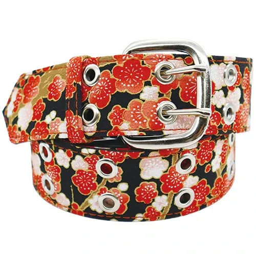 Kimono Inspired Belt - Blue/Blossom and Dragon