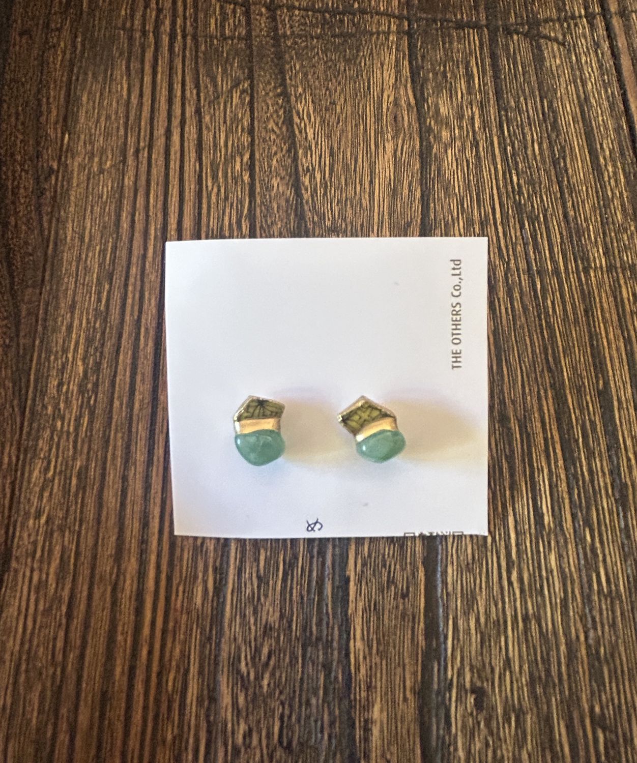 Kintsugi Earrings - Ceramic &amp; Green Aventurine