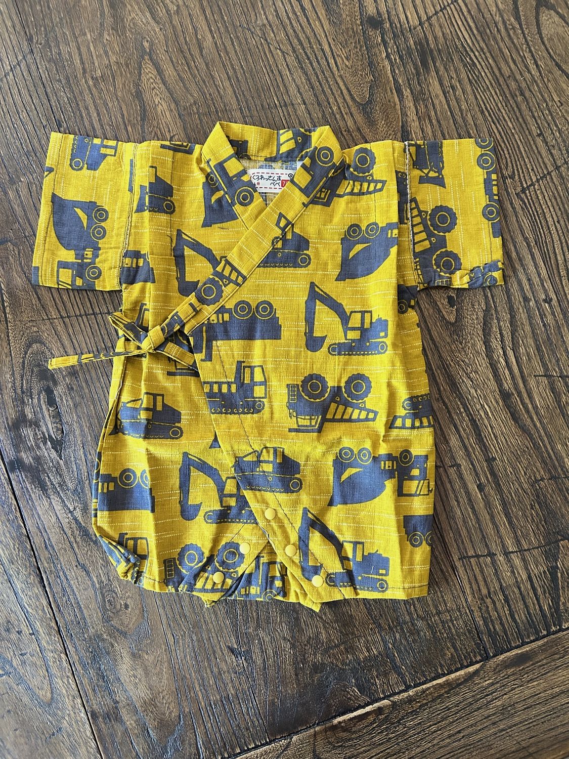 Jinbei Style Jumpsuit &amp; Jinbei- Truck Print/Mustard