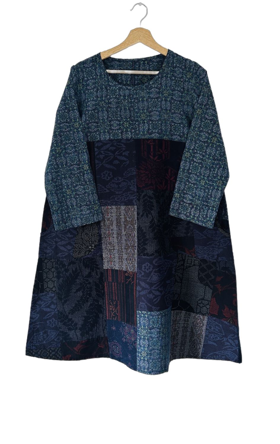 Upcycled Silk Patchwork Tunic Dress